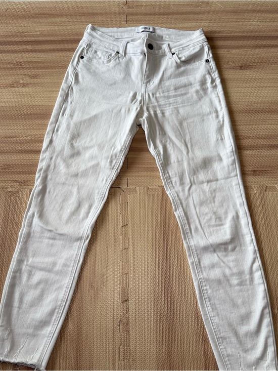 pistola Denim - Pistola Womens 27 White High Rise Skinny Jeans Raw Hem